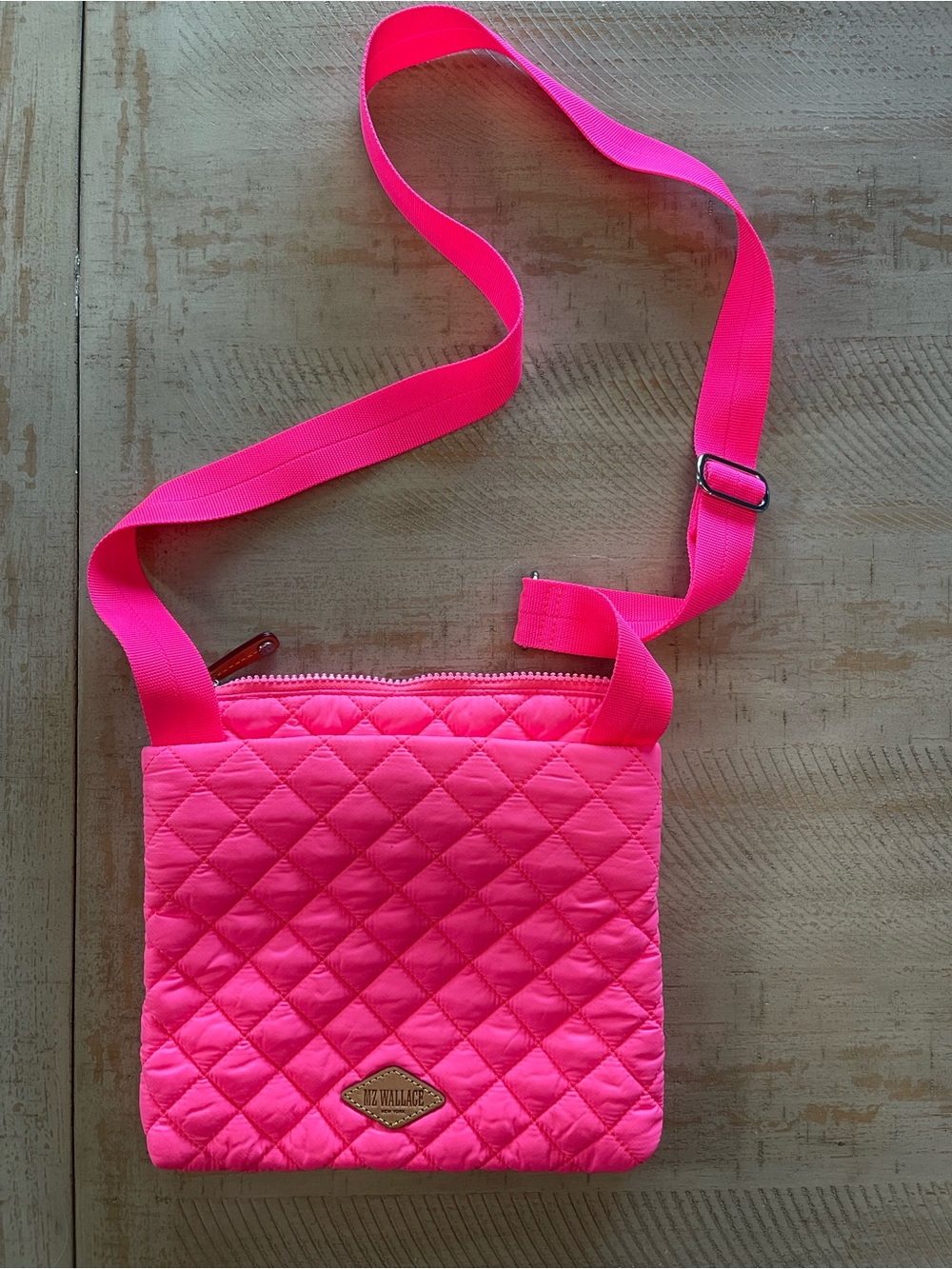 MZ Wallace Quilted Crossbody Bag - Hot Pink